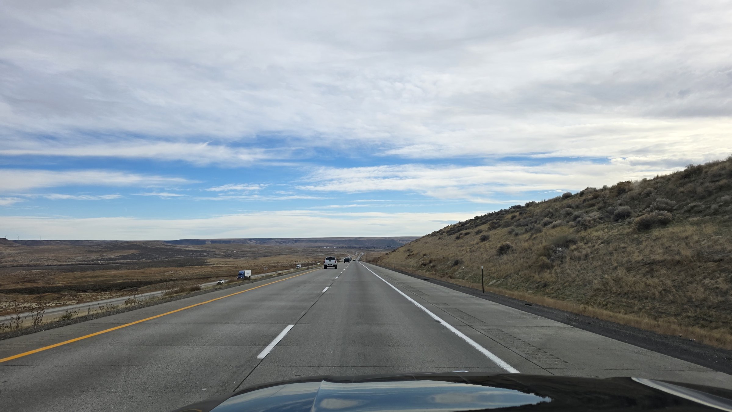 Open highway through the Idaho high desert